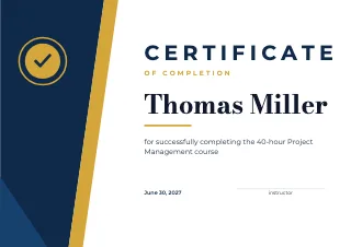 Certificate template: Certificates for courses and work