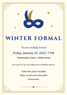 Poster template: Formal dance poster