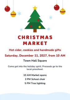 Poster template: Christmas market poster