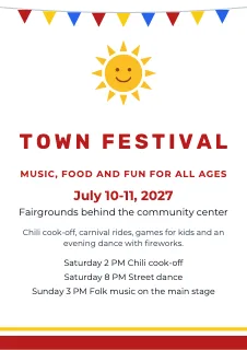 Poster template: Town festival poster