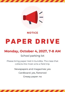 Poster template: Notice poster