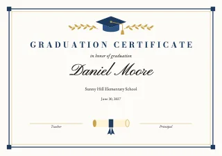 Certificate template: Graduation