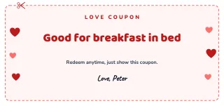 Coupon template: Love coupons