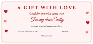 Gift certificate template: Love coupon