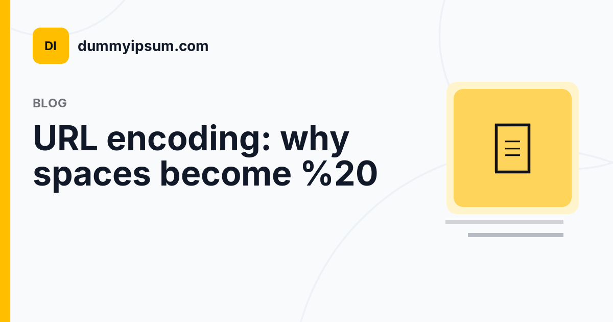 URL encoding: why spaces become %20 | dummyipsum.com